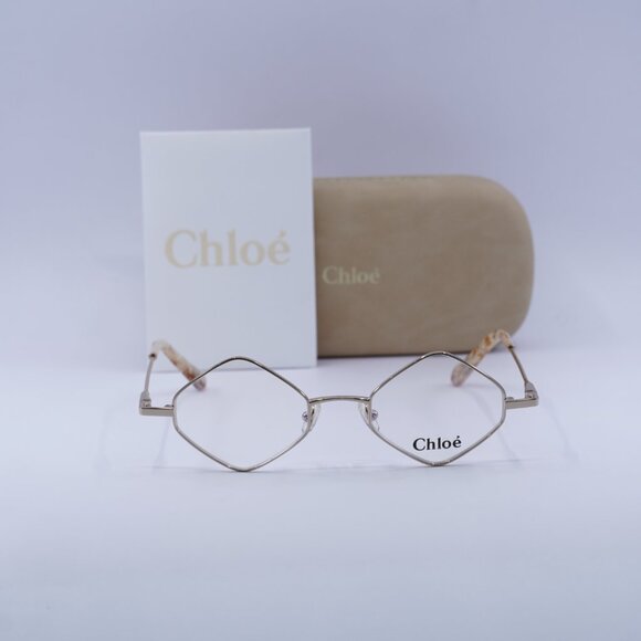 Chloe CE2158 780 Geometric Eyeglasses 46mm - Rose Gold - Picture 3 of 7